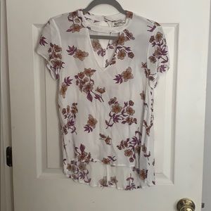 Wallflower floral print short sleeve shirt